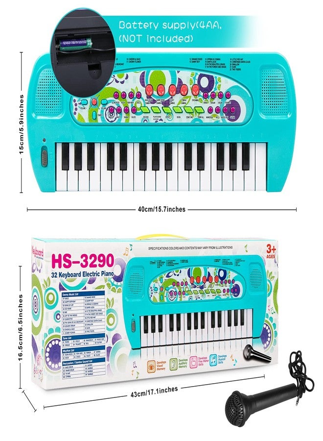 Raimy Mini Keyboard Piano for Kids, 32 Keys Portable Piano Early Learning Educational Electronic Music Keyboard Instrument Toys for 3 4 5 6 Year Old Boys and Girls (Blue) - Image 4